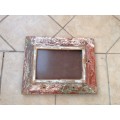 shabby chic red and green frame
