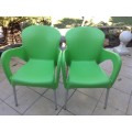 colorful plastic outdoor chairs