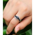 Black Stone Women Wedding Ring Dazzling Crystal Cubic Zirconia Delicate Gift Top Quality Female Clas