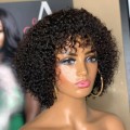 10 inch curly peruvian fringe bob wig SPECIAL