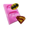 Batman 6x3.5cm superman 6.5x4.5cm logo silicone mould