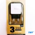 3 Port High Speed USB Charger Adapter | Available in 4 Colors