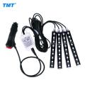 4 x LED RGB Strip Lights for Car Interior | 36LEDS | With Remote Control