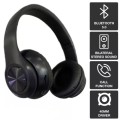 P68 Bluetooth Foldable Rechargeable Wireless Headphones Black