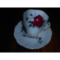 Royal Albert Sweet Romance Vintage Cup & Saucer  with gold trim - Bone China England Rose Pattern