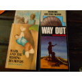 4  books:    WAY OUT, MARK,   MISSING DIAMONDS,  RIDERS ON THE WIND,  STEFANO