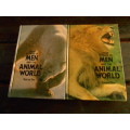 set of Volume One and Volume Two - Great Stories of Men and the Animal World.  - Readers Digest