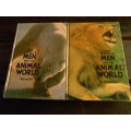 set of Volume One and Volume Two - Great Stories of Men and the Animal World.  - Readers Digest