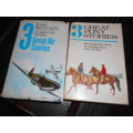 TWO BOOKS OF COLLINS THREE GREAT AIR STORIES, AND THREE GREAT PONY STORIES