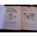 2 A PULLEN INNER RING  BOOKS -  RIVER CATS  AND THE THING ON THE LINE