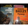 DESMOND BAGLEY - 4 BOOKS - THE SNOW TIGER, WYATTS HURRICANE, HIGH CITADEL and FLYAWAY,