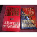JEFFREY ARCHER  2 BOOKS  A MATTER OF HONOUR  and THE ELEVENTH COMMANDMENT