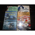 4 books - Adventures Captain Haylestone, Lebanon Adventure, Dangerous Creek and The golden monkey