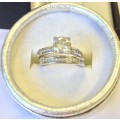 SALE 1.20ct Near White Moissanite Solitaire Ring Set - Classic!