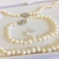 Genuine Pearl Set - Necklace, Bracelet and Earrings!!!