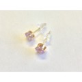 SALE! 9ct Gold Lilac Cubic Zirconia Earrings