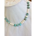 Genuine Freshwater Pearl and Semi-Precious Necklace