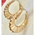 Unusual Large 9ct Gold Earrings