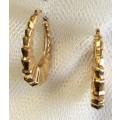 Unusual Large 9ct Gold Earrings