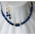 Genuine Lapis Lazuli Necklace & Earrings - Stunning!