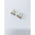 Stock Clearance - 9ct Gold Cubic Zirconia Earrings - set of 2