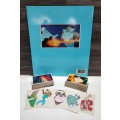 Vintage 1990 Panini Disney`s Little Mermaid Sticker Album & Stickers(Near Complete Collection)