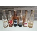 Vintage Miniature Glass Soda Bottles with Caps