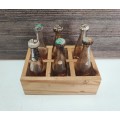 Vintage Miniature Glass Canada Dry Bottles with Caps