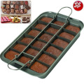 Non-Stick Brownie Pan Tin With Dividers,Heavy-Duty Divided Brownie Tray,18-Cavity Brownie pan