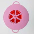 Multi-functional Silicone Steam Ship Pot Lids/Spill stop lid/Silicone overflow lid--25cm pink