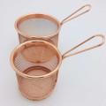 Mini fry basket  Copper color chip basket/Rosegold basket /Chips basket with handle#1