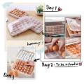 34 Grid Clear Portable Home Picnic Egg Box Egg Container Dispenser with Lid for Eggs Egg tray