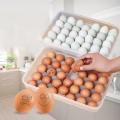 34 Grid Clear Portable Home Picnic Egg Box Egg Container Dispenser with Lid for Eggs Egg tray