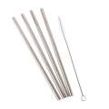 Stainless steel straw set 7pcs straw set Straight straw