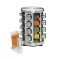 Spice setSpice canisters16pcs rotating stainless steel spice jarSpice rack