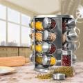 Spice set/Spice canisters/16pcs rotating stainless steel spice jar/Spice rack