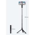 Remax Selfie Stick with Tripod Telescopic Stand and Bluetooth remote controll pink (XT-P018 pink)