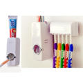 Toothpaste Dispenser + 5 Toothbrush Holder Stand Wall Mounted Bathroom