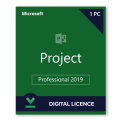 Retail Microsoft Project Professional 2019 Licensed for 1 Windows 10 PC/Laptop - Full Version