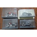 Set of Four Atlas classic Motorbike models