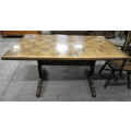 Parquetry table in oak