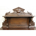 Louis XIII Oak server with marble