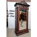 Antique French  Oak  Reanaissance Bookcase/Armoire with Barley Twist