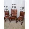Unique Set of  19th Century  Walnut Gothic chairs