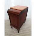Exceptional French Art deco Walnut Queen size bed and nightstand