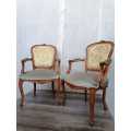 A Pair of Oak Louis XV Style chairs