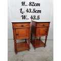 Pair of Biedermeier NIghtstands in Walnut