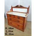 Edwardian Washstand in walnut with a Marble top