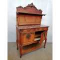 Walnut Louis XV Style Server/dressing table with Marble top