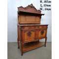 Walnut Louis XV Style Server/dressing table with Marble top